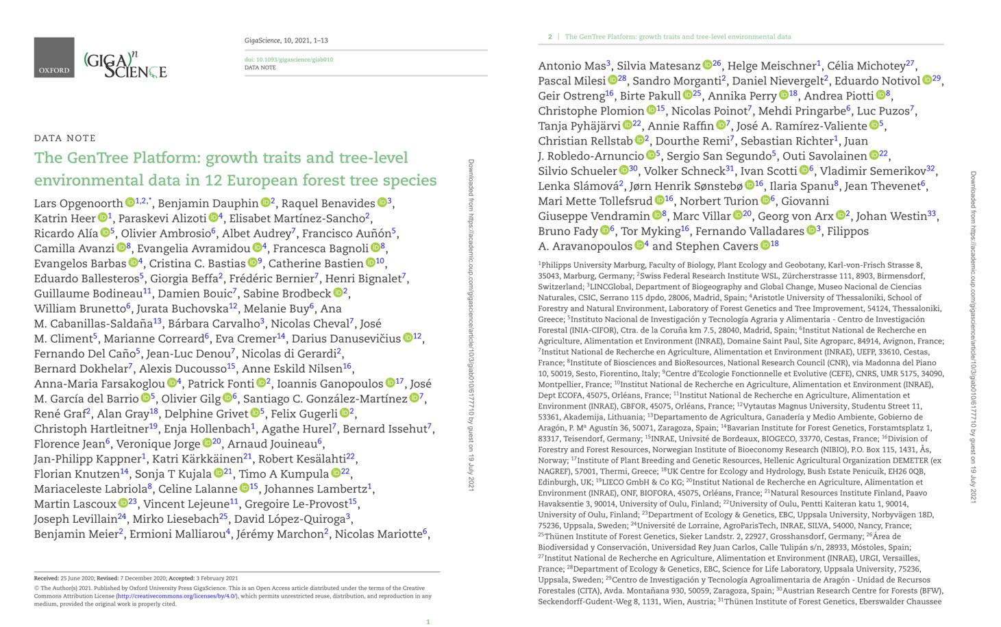 H2020 GENTREE | Truly collaborative work
